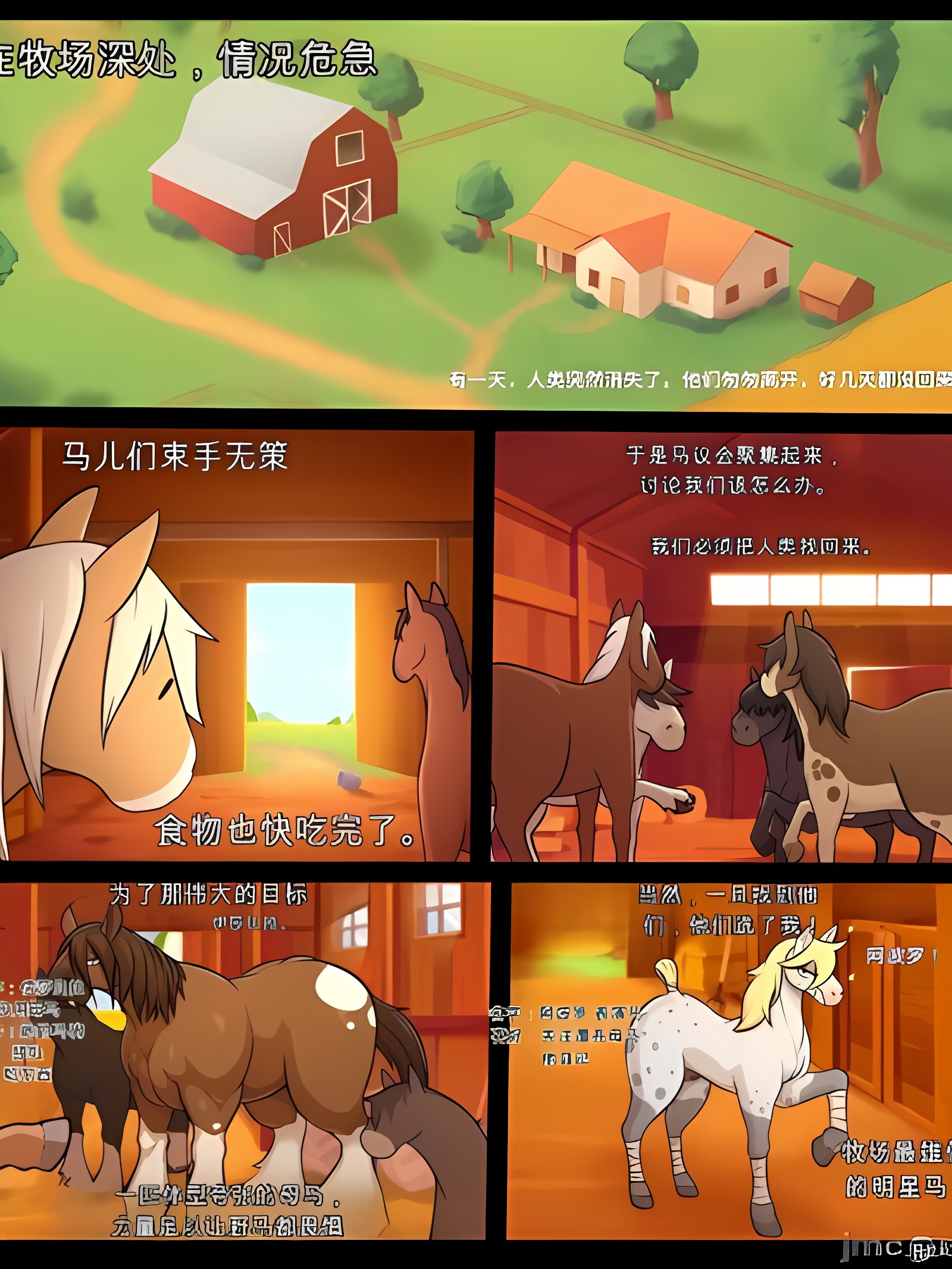 马匹对决金发尤物